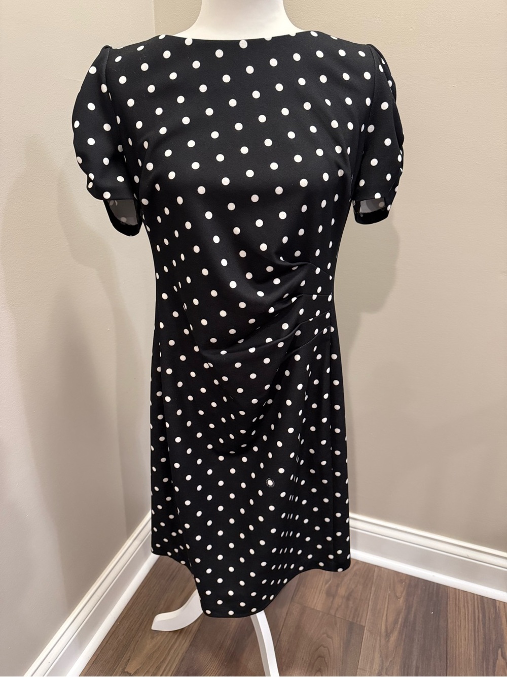 Karl Lagerfeld Black White Polka Dot Dress